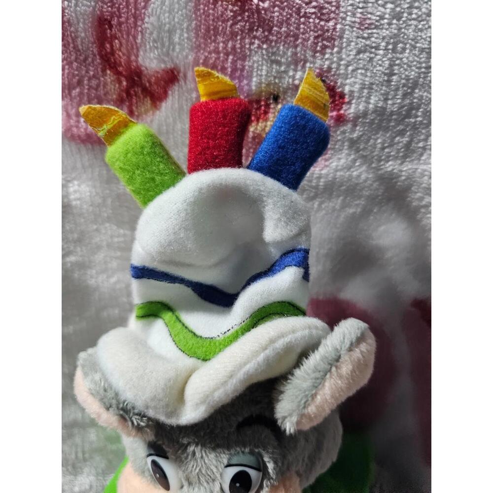 2008 Chuck E Cheese My Birthday Plush Toy Bean Bag Multicolor Cake Hat 11" Pizza - Picture 8 of 15